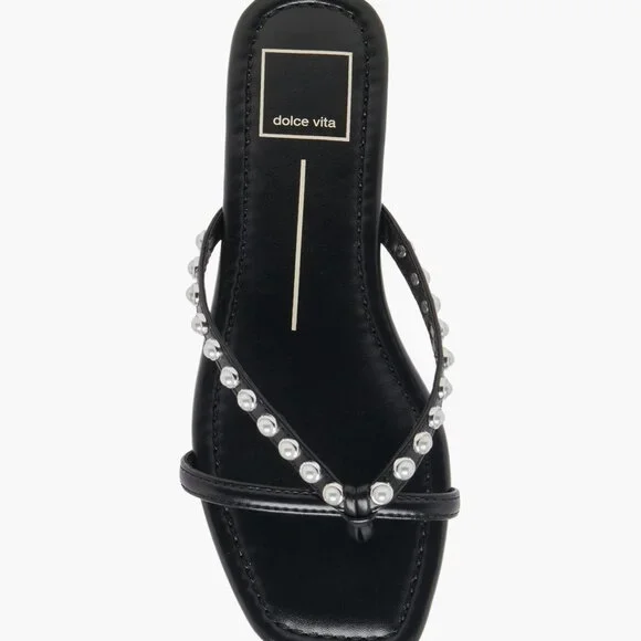 Dolce Vita Women's Lucca Imitation Pearl Flip Flop Size 8 New - Picture 8 of 16